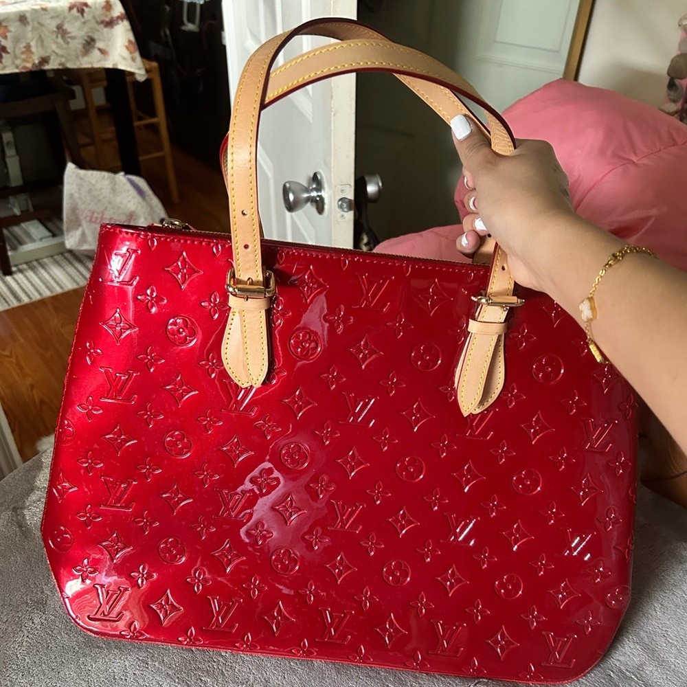 Red LV bag